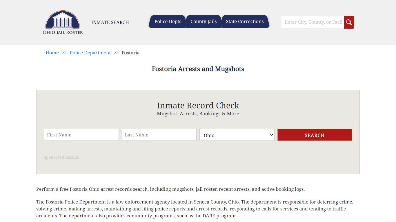Fostoria Arrests and Mugshots | Jail Roster Search